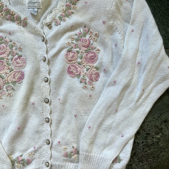 70s Rose Cardigan - Picture 2 of 4